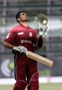 Sikandar Raza celebrates his half-century, Matabeleland Tuskers v Southern Rocks, Stanbic Bank 20, Harare, November 17, 2010