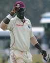 Darren Sammy looks on as the rain begins to come down, Sri Lanka v West Indies, 1st Test, Galle, 5th day, November 19, 2010