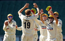 Western Australia celebrate another wicket for Michael Beer, Victoria v Western Australia, Sheffield Shield, MCG, November 20, 2010