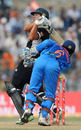 Ross Taylor plays a pull during his 66, India v New Zealand, 1st ODI, Guwahati, November 28, 2010