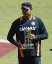 VVS Laxman poses with the Man-of-the-Match trophy, South Africa v India, 2nd Test, Durban, 4th day, December 29, 2010