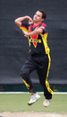 Chris Kent bowls against Hong Kong, Hong Kong v Papua New Guinea, WCL Division Three, Wong Nai, January 28, 2011
