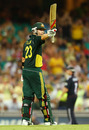 Michael Clarke raises his bat during his match-turning half-century, Australia v England, 6th ODI, Sydney, February 2, 2011