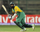 Hashim Amla works one to the leg side during his 60, Australia v South Africa World Cup warm-up match, Bangalore, February 15, 2011