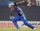 Kumar Sangakkara plays one to the off side during his 71, Sri Lanka v West Indies, World Cup warm-up match, Colombo, February 15, 2011