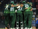 Pakistan celebrate their 11-run victory, Sri Lanka v Pakistan, World Cup, Group A, Colombo, February 26, 2011