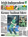 Ireland's World Cup win over England made the front page of the <i>Irish Independent</i>, England v Ireland, Group B, World Cup, Bangalore, March 2, 2011