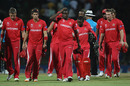 Zimbabwe's players look forlorn after their fourth loss of this World Cup, Pakistan v Zimbabwe, World Cup, Pallekele, March 14, 2011