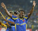 Muttiah Muralitharan waves to an adoring Colombo crowd, Sri Lanka v New Zealand, 1st semi-final, World Cup 2011, Colombo, March 29, 2011