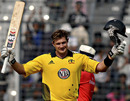 Shane Watson celebrates after reaching his sixth ODI century, Bangladesh v Australia, 2nd ODI, Mirpur, April 11, 2011