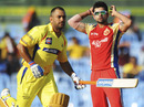 Virat Kohli watches MS Dhoni take a run, Chennai Super Kings v Royal Challengers Bangalore, IPL 2011, Chennai,  April 16, 2011
