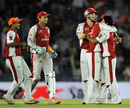 Kings XI Punjab celebrate after Piyush Chawla got Ross Taylor for a duck, Kings XI Punjab v Rajasthan Royals, IPL 2011, Mohali, April 21, 2011