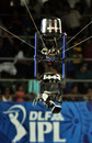 The spider cam in action in the IPL, Mumbai Indians v Chennai Super Kings, IPL 2011, Mumbai, April 22, 2011