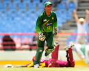 Mohammad Salman celebrates the run-out of Darren Bravo, West Indies v Pakistan, 1st ODI, St Lucia, April 23, 2011