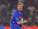 Shane Warne sends back another batsman, Rajasthan Royals v Kochi Tuskers Kerala, IPL 2011, Jaipur, April 24, 2011