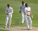 Will Gidman was bowled by James Tredwell for 10, Kent v Gloucestershire, County Championship, Division Two, Canterbury, April 26, 2011