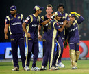 Kolkata's players walk off after their 17-run victory, Delhi Daredevils v Kolkata Knight Riders, IPL 2011, Delhi, April 28, 2011