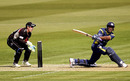 Jackson Thompson sweeps during his brisk 44, Unicorns v Somerset, CB40, Wormsley, May 1, 2011