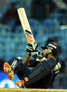Sunny Sohal falls down while attempting a shot, Chennai Super Kings v Deccan Chargers, IPL 2011, Chennai, May 1, 2011 