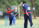 Hisham Mirza hits a six, Norway v Kuwait, ICC World Cricket League Division Seven, Gaborone, Botswana, May 2, 2011 