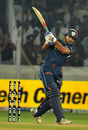 Shikhar Dhawan hits down the ground during his 41-ball fifty, Deccan Chargers v Kolkata Knight Riders, IPL 2011, Hyderabad, May 3, 2011