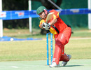 German captain Asif Khan hits out during his knock of 65, Botswana v Germany, World Cricket League Division 7, Gaborone, May 4, 2011