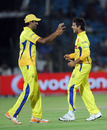 R Ashwin and Suresh Raina celebrate Amit Singh's dismissal, Rajasthan v Chennai, IPL 2011, Jaipur, May 9, 2011