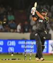 Yuvraj Singh is bowled as he looks to whip the ball to the leg side, Deccan Chargers v Pune Warriors, IPL 2011, Hyderabad, April 10, 2011