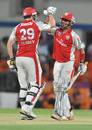 David Hussey and Mandeep Singh celebrate Punjab's win, Kochi Tuskers Kerala v Kings XI Punjab, IPL 2011, Indore, May 13, 2011