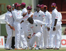 Darren Sammy is ecstatic after snagging Umar Akmal, West Indies v Pakistan, 1st Test, Providence, 4th day, May 15, 2011