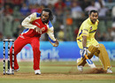 MS Dhoni makes it in time just as the throw comes in, Bangalore v Chennai, 1st qualifier, IPL 2011, Mumbai, May 24, 2011