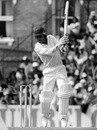 Majid Khan drives the ball off Andy Roberts, Pakistan v West Indies, World Cup, semi-final, The Oval, June 20, 1979