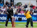 Samit Patel goes over the top during his unbeaten 37, Nottinghamshire v Warwickshire, Friends Life t20, Trent Bridge, June 11, 2011