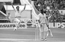 Richard Hadlee in his delivery stride, England v New Zealand, 2nd Test, Trent Bridge, 1st day, August 7, 1986