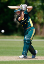 Leah Poulton drives down the ground during her 61, Australia v New Zealand, NatWest Women's T20 Quadrangular Series, Taunton, June 26 2011