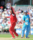 Junaid Khan took 3 for 12 against Derbyshire, Lancashire v Derbyshire, Friends Life t20, Old Trafford, July 3, 2011