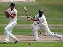 Moeen Ali drives during his unbeaten 134, Worcestershire v Somerset, County Championship, Division One, New Road, July 26, 2011