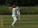 Mohammad Shahzad blasts a six straight over the umpire's head, Canada v Afghanistan, ICC Intercontinental Cup, King City, August 2, 2011