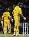 Cameron White is bowled for 7, Sri Lanka v Australia, 1st Twenty20, Pallekele, August 6, 2011