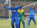 Sayed Shirzad ran through Vanuatu's batting line-up, picking up five wickets, Afghanistan U-19s v Vanuatu U-19s, Bready, August 7, 2011