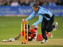 Wayne Parnell ran out Farveez Maharoof as Sussex restricted Lancashire to 152, Sussex v Lancashire, FLT20 quarter-final, Hove, August 8, 2011