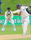 Chris Martin drives the ball, New Zealand v Pakistan, 2nd Test, Wellington, 3rd day, December 6, 2009