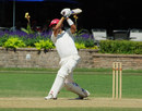 Jimmy Hansra hammers a six on his way to his century, Canada v USA, Toronto, August 16, 2011
