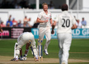 James Cameron was bowled for 98 by Glen Chapple, Worcestershire v Lancashire, County Championship, Division One, New Road, September 1, 2011