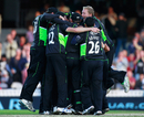 Surrey celebrate their CB40 semi-final win over Sussex, Surrey v Sussex, Clydesdale Bank 40 Semi-Final, The Oval, September 4 2011