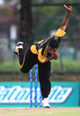 Hammad Ullah Khan bowls for Malaysia, Malaysia v Nigeria, World Cricket League Division Six, Kuala Lumpur, September 18 2011