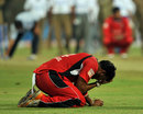 Ravi Rampaul is despondent after T&T's loss, Mumbai Indians v Trinidad & Tobago, Champions League T20, Bangalore, 26 September, 2011