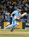 David Warner on his way to a 58-ball century, Chennai Super Kings v New South Wales, Champions League T20, Chennai, October 4, 2011
