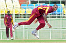 Justin Greaves in his followthrough, India Under-19s v West Indies Under-19s, Quadrangular Under-19 series, Visakhapatnam, October 7, 2011