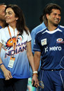 Sachin Tendulkar and Nita Ambani after Mumbai Indians' semi-final win, Somerset v Mumbai Indians, 2nd semi-final, CLT20, Chennai, October 8, 2011